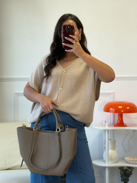 Gilet Sephya taupe