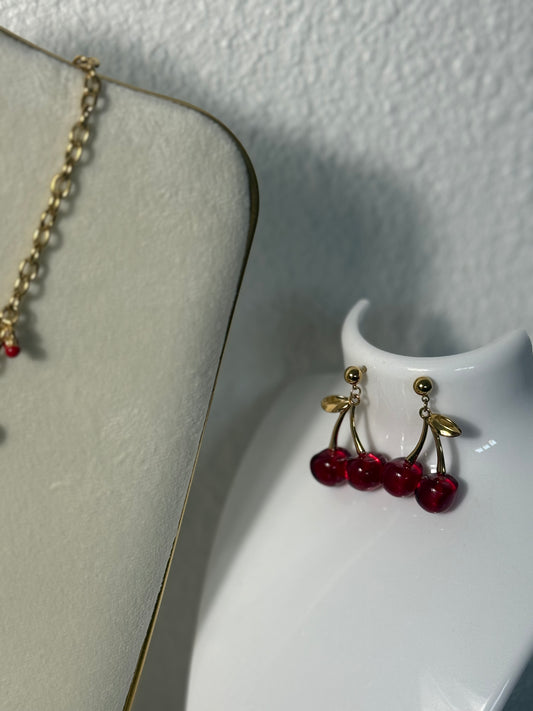 Boucles d’oreilles cerises