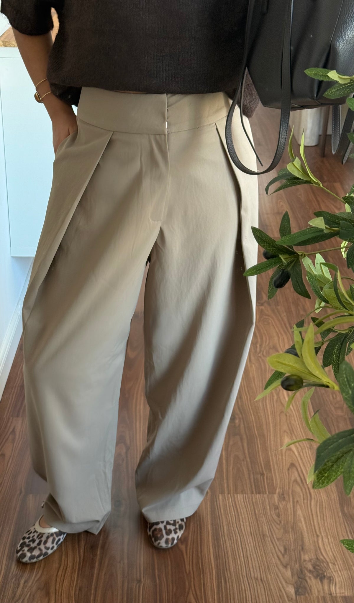 Pantalon Solene taupe