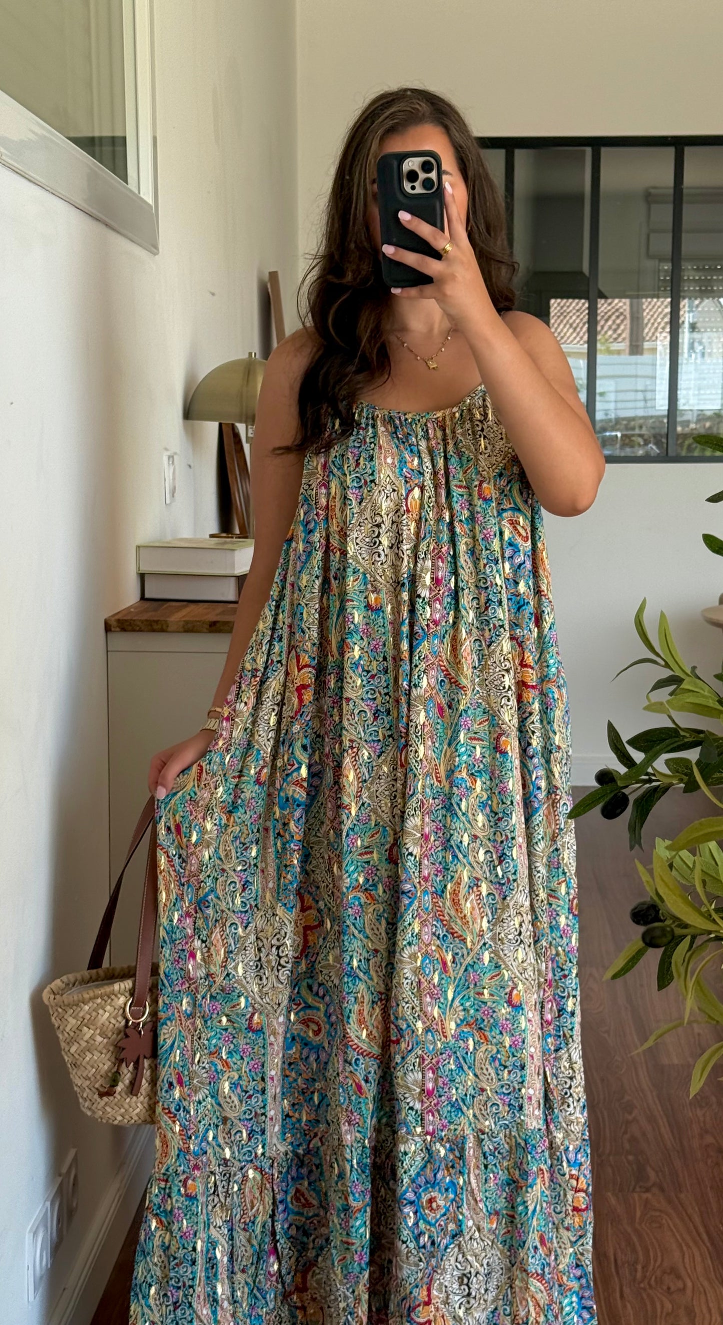 Robe bohème multicolore