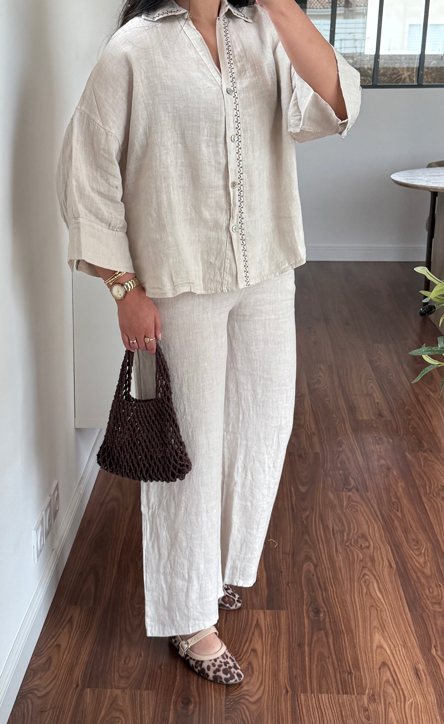 Ensemble lin Dolly beige (premium)
