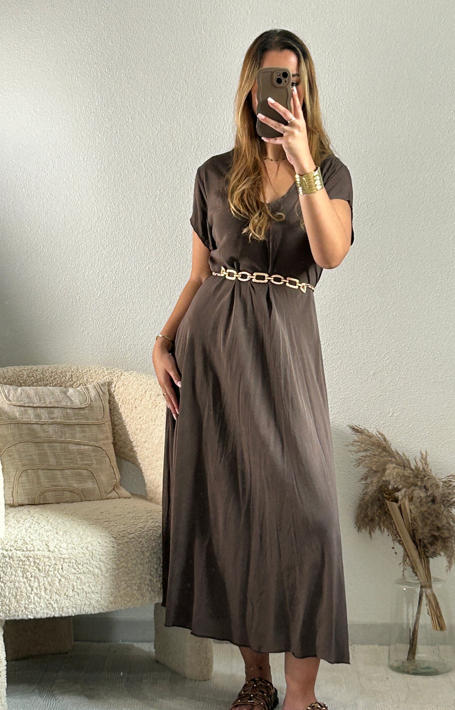 Robe Alaia marron