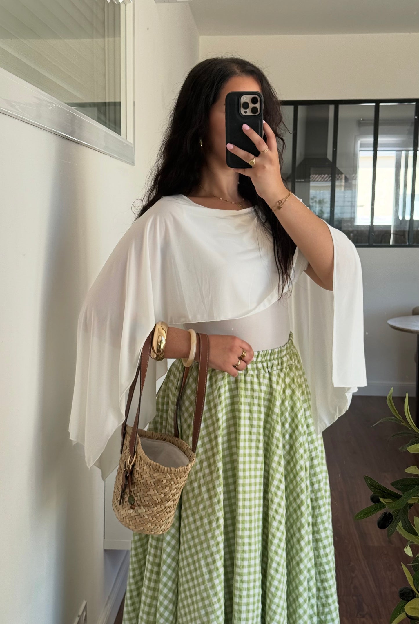 Top Voile blanc
