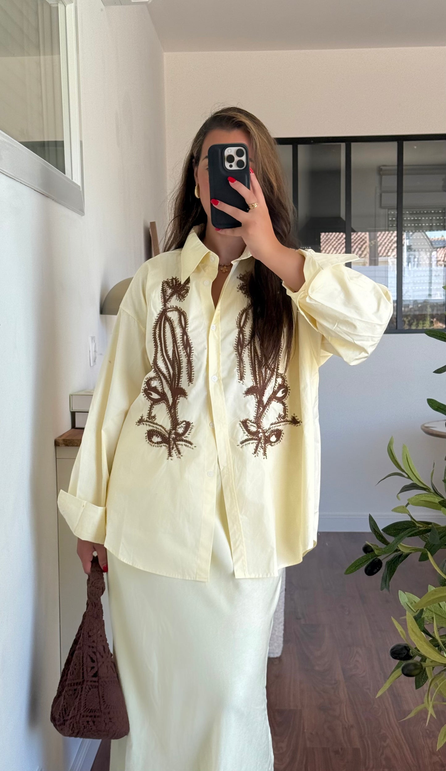 Chemise perles