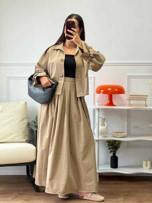 Ensemble Bianca camel