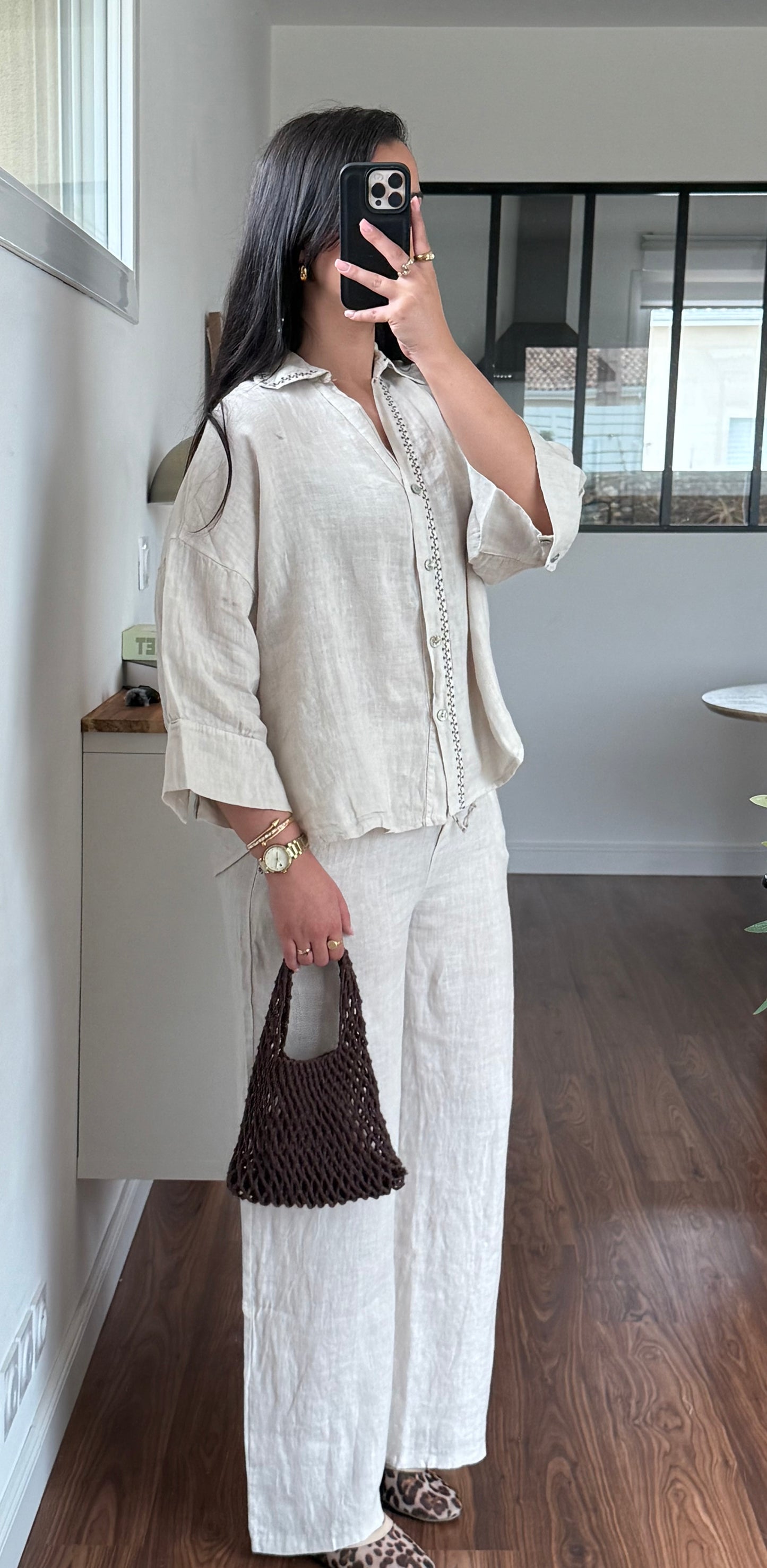 Ensemble lin Dolly beige (premium)