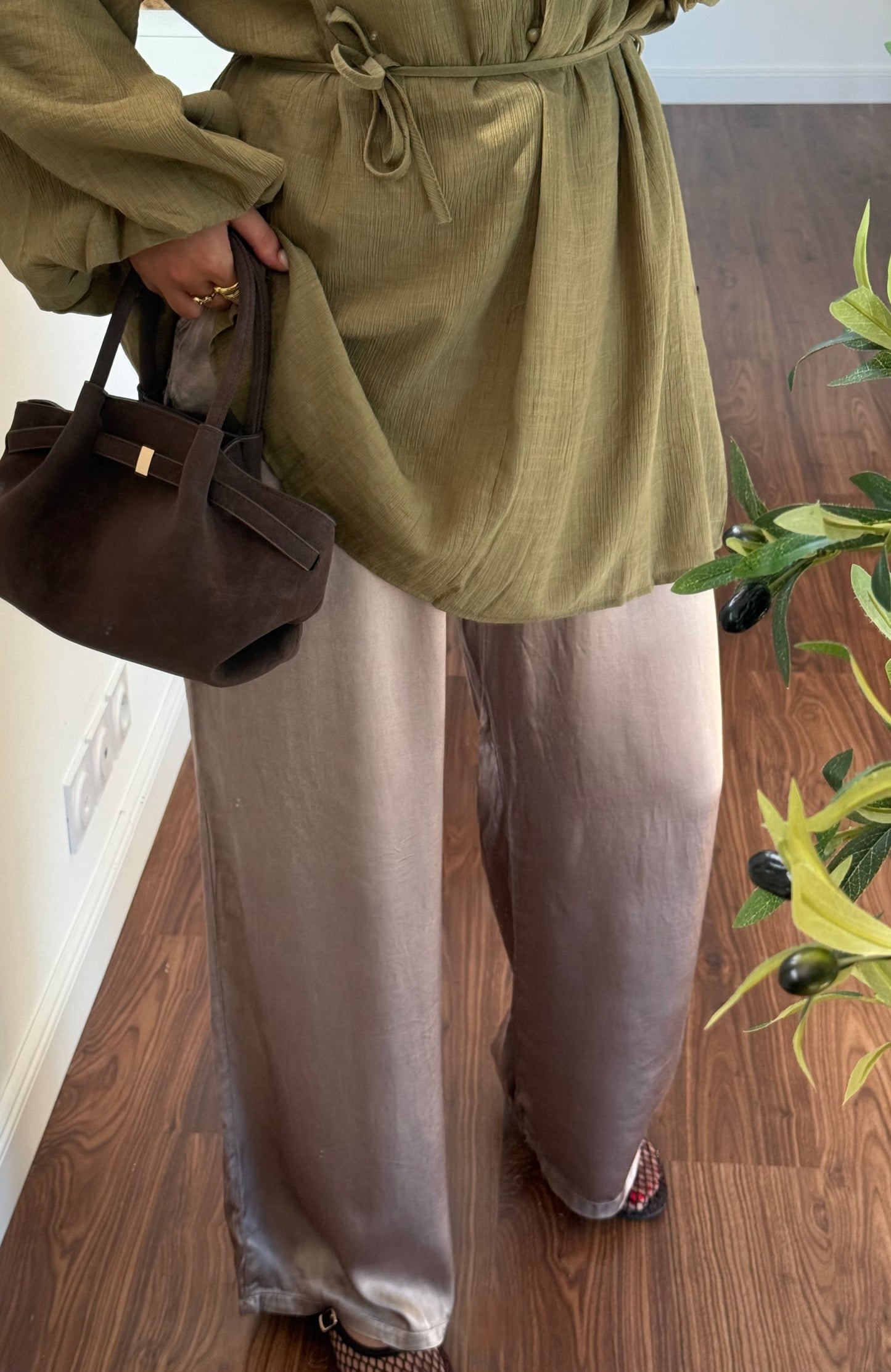 Pantalon Leanne taupe