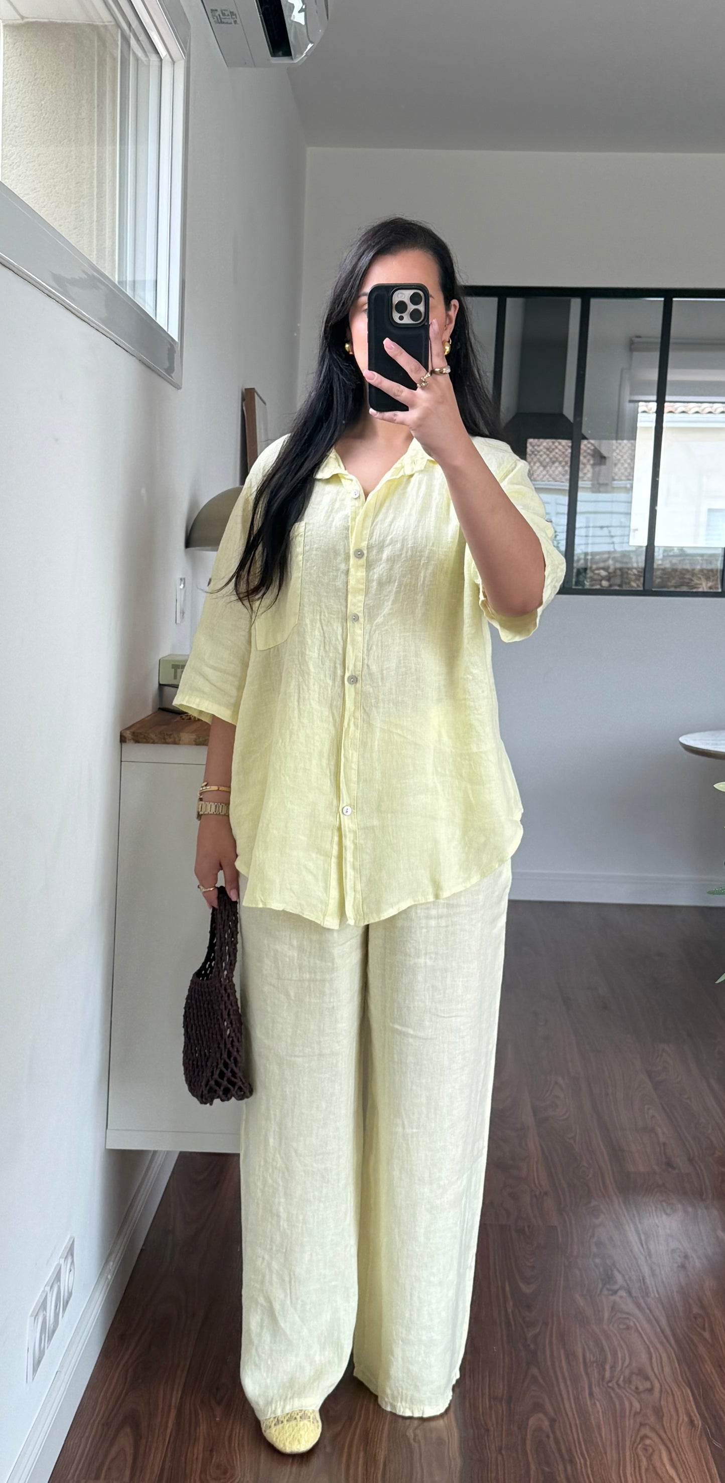 Ensemble Lin premium Jaune