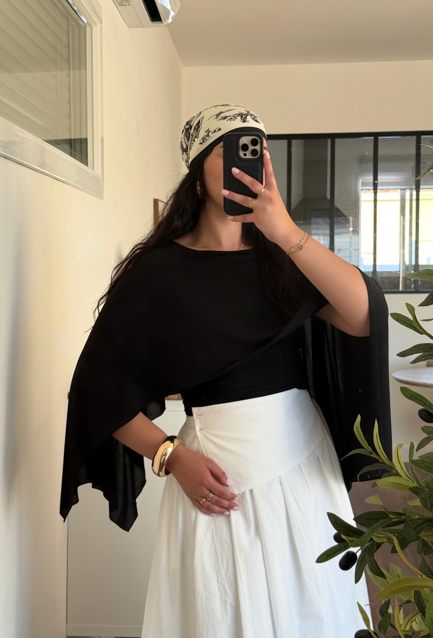 Top voile noir