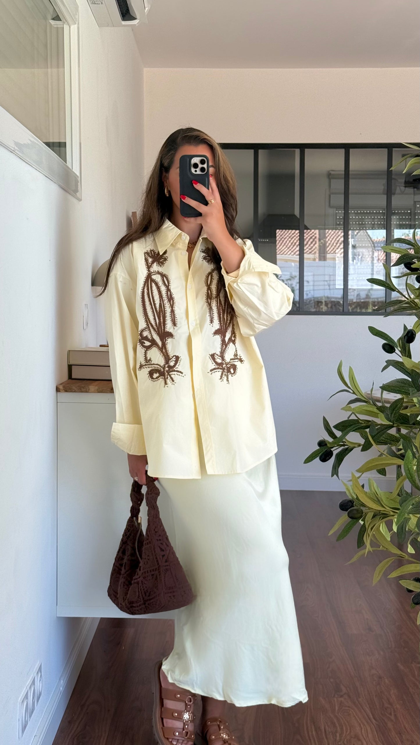 Chemise perles