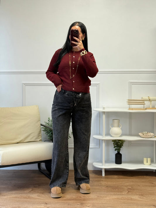 Gilet Kim bordeaux