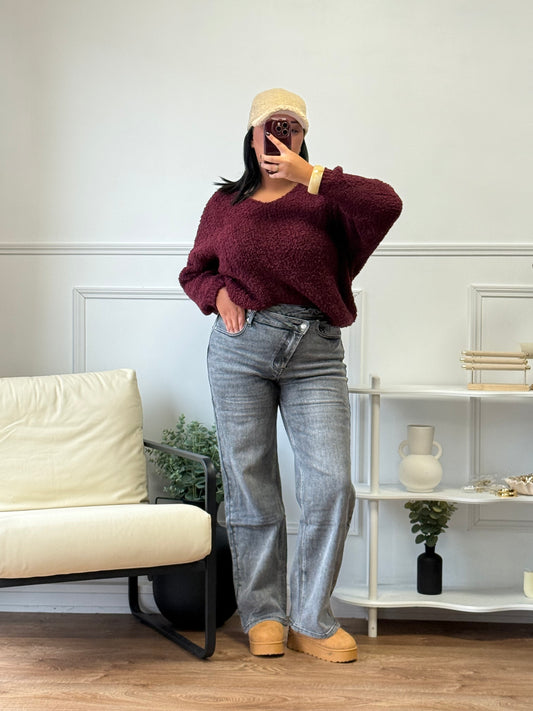 Pull douceur bordeaux