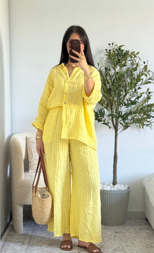 Ensemble lin premium jaune (précommande)