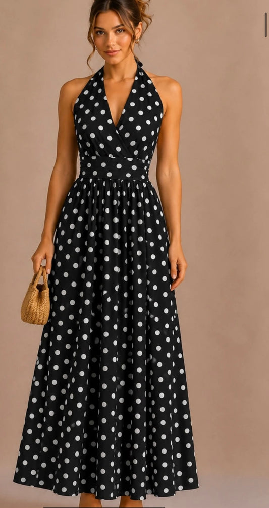 Robe à pois noir (précommande)