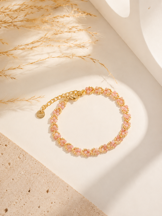 Bracelet Tressé rose